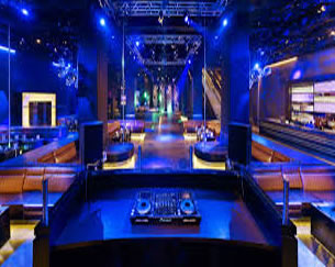 Interior of our male strip club.